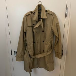 Uniqlo Trench Coat Khaki Size Medium